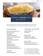 June 2025 Meals